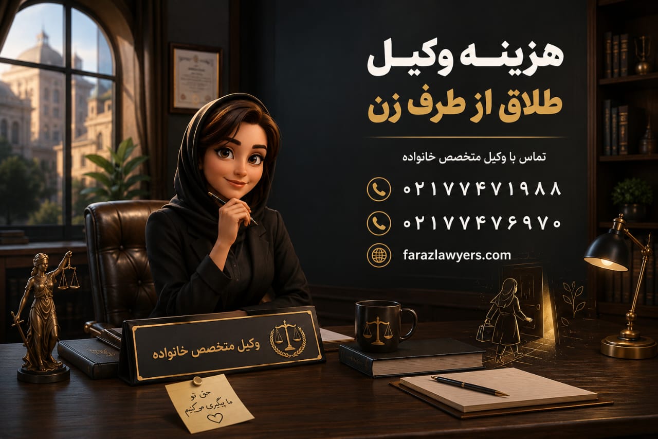 هزینه وکیل طلاق از طرف زن